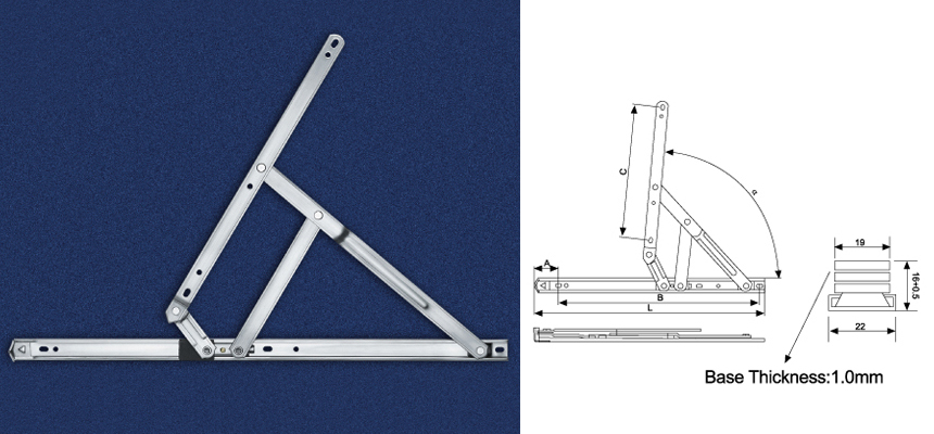 Security Hinge,Extra Heavy,Hnaded Type